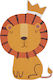 Decorative Candles Chests Printed Lion Boys 22cm K371 Nv23-25-00071-371