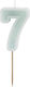 Birthday Candles Number 7 Light Mint 6 Cm