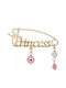 Child Safety Pin made of Gold 14K for Girl