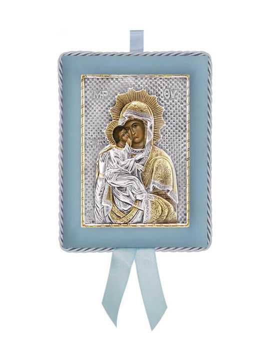 Silberne Heilige Ikone Neugeborenes Junge Jungfrau Maria Aκαθίστου 14,5x11,5cm Lokale Vergoldungen Silberne Heilige Ikone Neugeborenes Junge Jungfrau Maria Aκαθίστου 14,5x11,5cm Lokale Vergoldungen