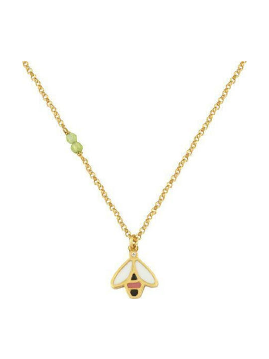 Kids Necklace Gold Plated Silver Silver Element Silver Enamel