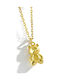 Gold Bear Pendant Necklace