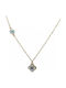 Kinderhalskette Gold 9k Mataiki Emaille Doppelter Blick