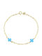 Eforo Kids Bracelet Chain K14 Crosses from Gold 14K with Σταυρό