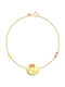 Κίτρινο Χρυσό Παιδικό Βραχιόλι Κ14 It's A Girl Br11100204