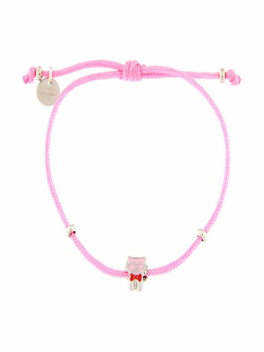 Ios Kids Bracelet Macrame from Silver with Figure