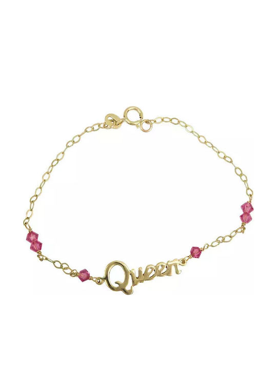 Злато Гривна Queen Бебе момиче К9 024147 024147 Злато 9 Карати
