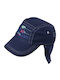 Kinderhut Jockey Stoff Schutz Blau