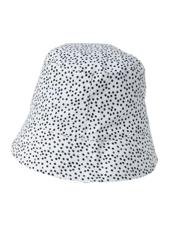 Stoff Kinderhut Kinderhüte Weiß-Schwarz Gepunktet 50-52cm Small
