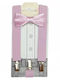 Kids' Set Suspenders Bow Tie Boys Pink