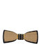 Kids' Wooden Bow Tie For Boys Fine Mesh Yellow
