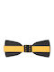 Kids' Wooden Bow Tie For Boys Straight Line Yellow