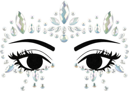 Face Decoration Crystals Glow In Dark 15x9cm