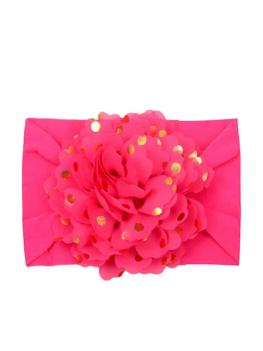 Kids' Baby Soft Hair Ribbon with Large Flower 0-8 Years Fuchsia