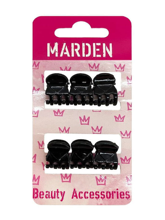 Londessa Set Kinderhaarklammern mit Haarspange in Schwarz Farbe 6Stück