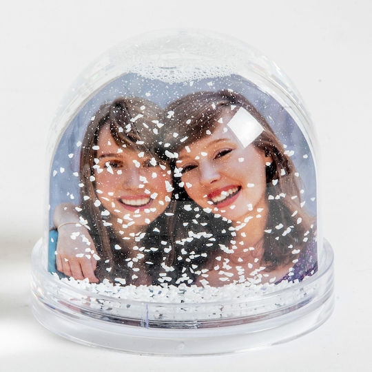 Kids Room Decor Accessories Snowball White Snowflakes Photo Front & Back 9x9cm