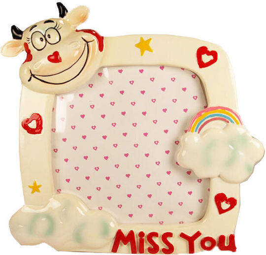 Resin Photo Frame Cow Little 18x17cm