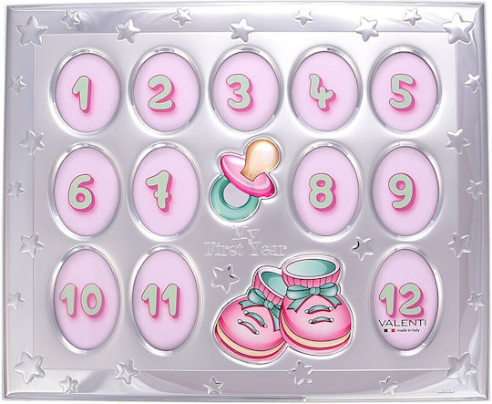 Kinder Bilderrahmen First Year Mädchen Silberfilm 925 Maße des Bilderrahmens 25 cm x 30 cm Valenti Vl-71507-6lra