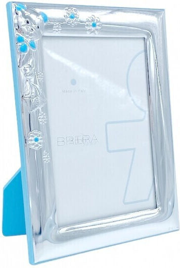 Silver Photo Frame Kids Design Light Blue Bear Brera Italy 9x13