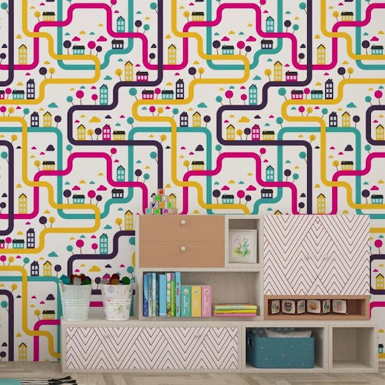 Embossed Wallpaper Beautiful City