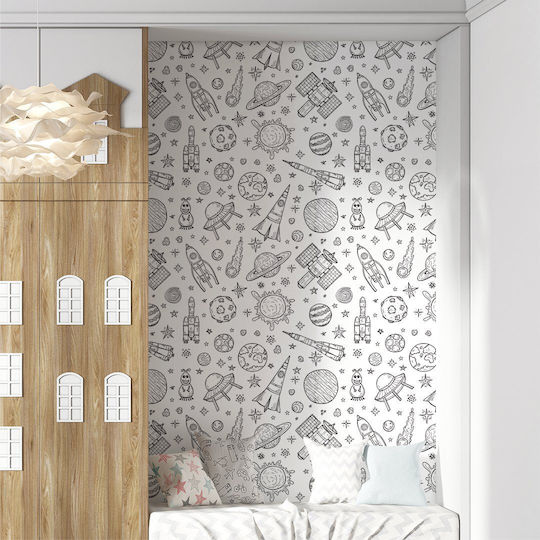 Embossed Wallpaper Aliens In Space