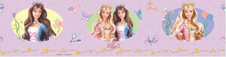 Barbie Princess Wall Border 17cm x 5m