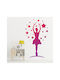 Wandsticker Das Rosa Ballerina Sterne 70x40cm