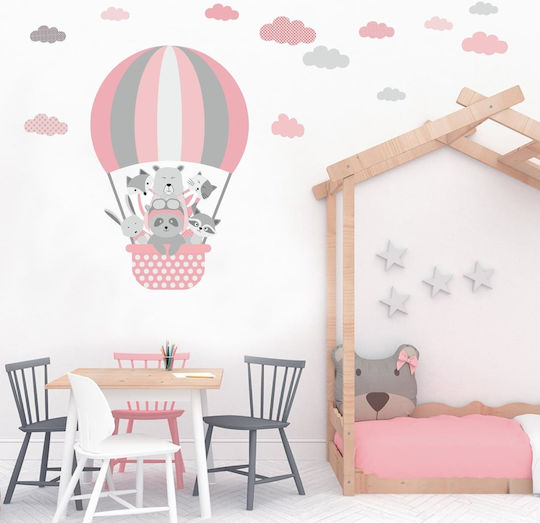 Themen Wandsticker Friends Im Heißluftballon 70x100cm