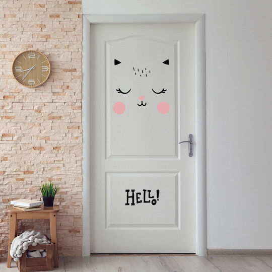 Türaufkleber Hello Cat 70x30cm