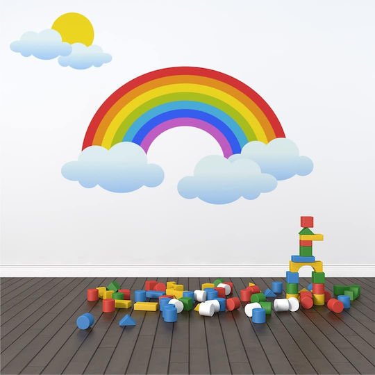 Kinder Wandsticker Regenbogen Und Sonne 100x55cm