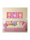 3-Teiliges Kinder Wandkunst Leinwand Smile Little Princess 40x33cm