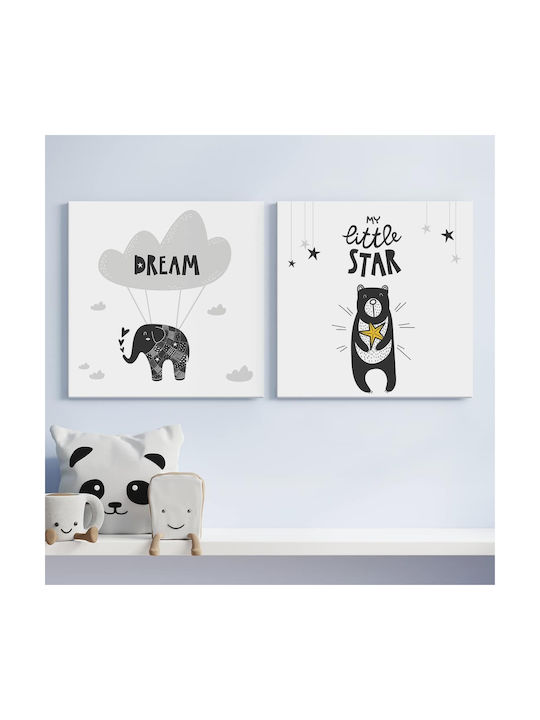 Δίπτυχος Πίνακας Καμβά Dream Little Star
