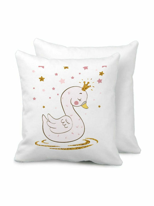 Schwan Stern Kinder Wurfkissen Sofa 40x40cm Mit Füllung