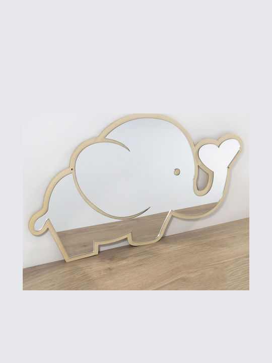 Kids Mirror Elephant Baby Rump Heart Plexiglass Silver Gift Box Girl