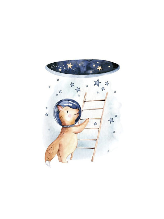Poster Fox Little Astronaut Paper 60x60cm