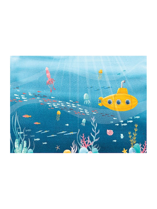 Kinderposter Poster Gelbes U-Boot Im Meeresgrund Papier 20x15cm