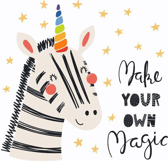 Zebra Unicorn Poster Kids Poster Paper 40x40cm