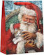 Claus Paper Christmas Bag for Gift Multicolored 26x32x10cm.