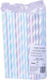 Thick Paper Straws Pastel Stripes Mix Color 200x8mm 100 Pcs