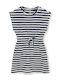 Children's Dress Short Sleeve Striped Blue