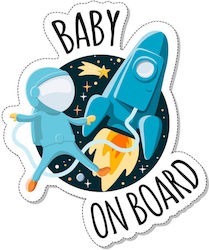 Стикер За Кола "baby On Board" 20x17см Син