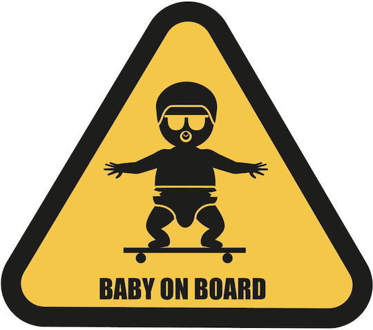 Декоративен Стикер За Автомобил "baby On Board" 20х20 См