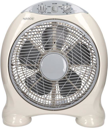 Niaros Box Fan 50W Fan Diameter 41cm Beige