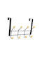 Door Hook 8 Slots Metallic