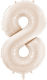 Foil Balloon Number "8" 86cm Light Beige