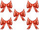 Foil Balloons Garland Bows 25.5 X 25 Cm Red 1 Pack 5 Pcs