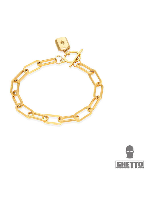 Link Γυναικείο Βραχιόλι Αλυσίδα από Ατσάλι Επιχρυσωμένο