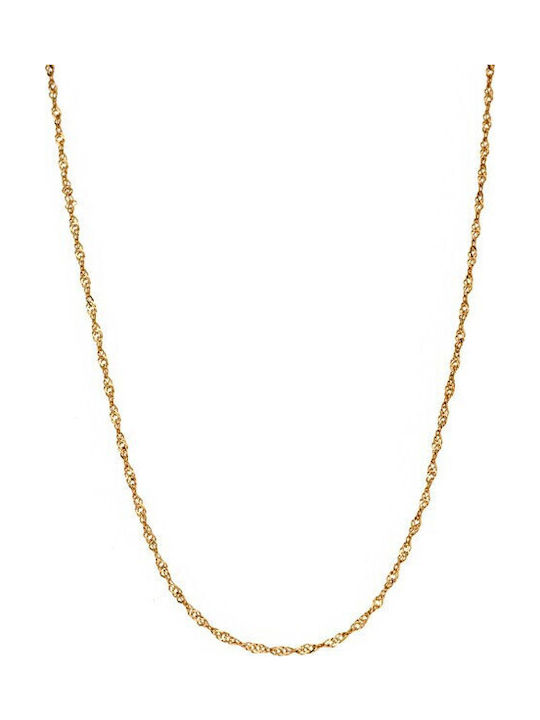 Senza Silver Chain Neck Gold-plated Length 40cm