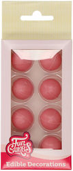 Pink Chocolate Balls Decoration 2cm/8pcs