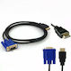 Cable HDMI male - VGA male 1.8m Μαύρο